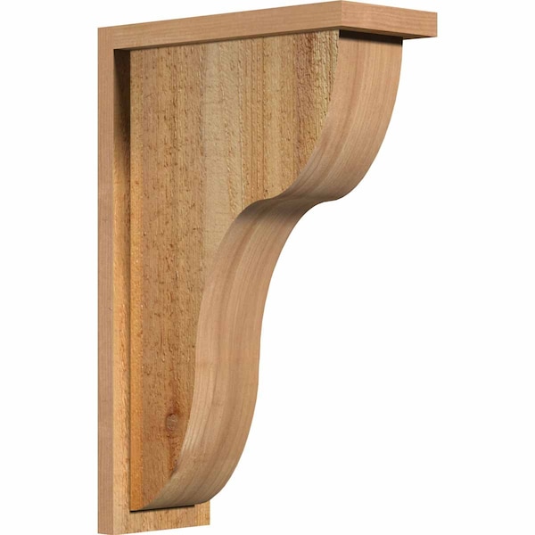 Ekena Millwork Carmel Rough Sawn Corbel w/Backplate, Western Red Cedar, 6"W x 14"D x 22"H COR06X14X22CAR01RWR - main